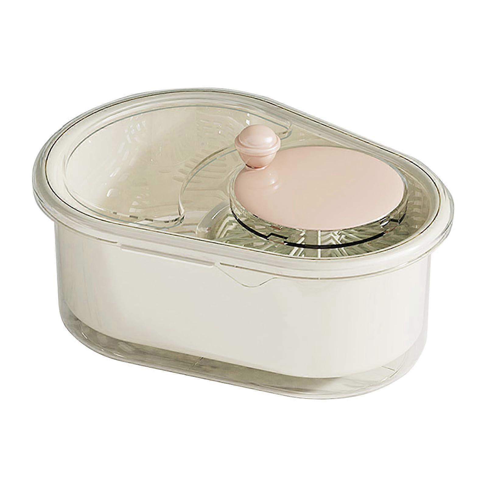 Fruit Cleaner Spinner, White Vegetable Cleaning Machine with Multifunction Salad Drainer Bowl and Fruit Washer