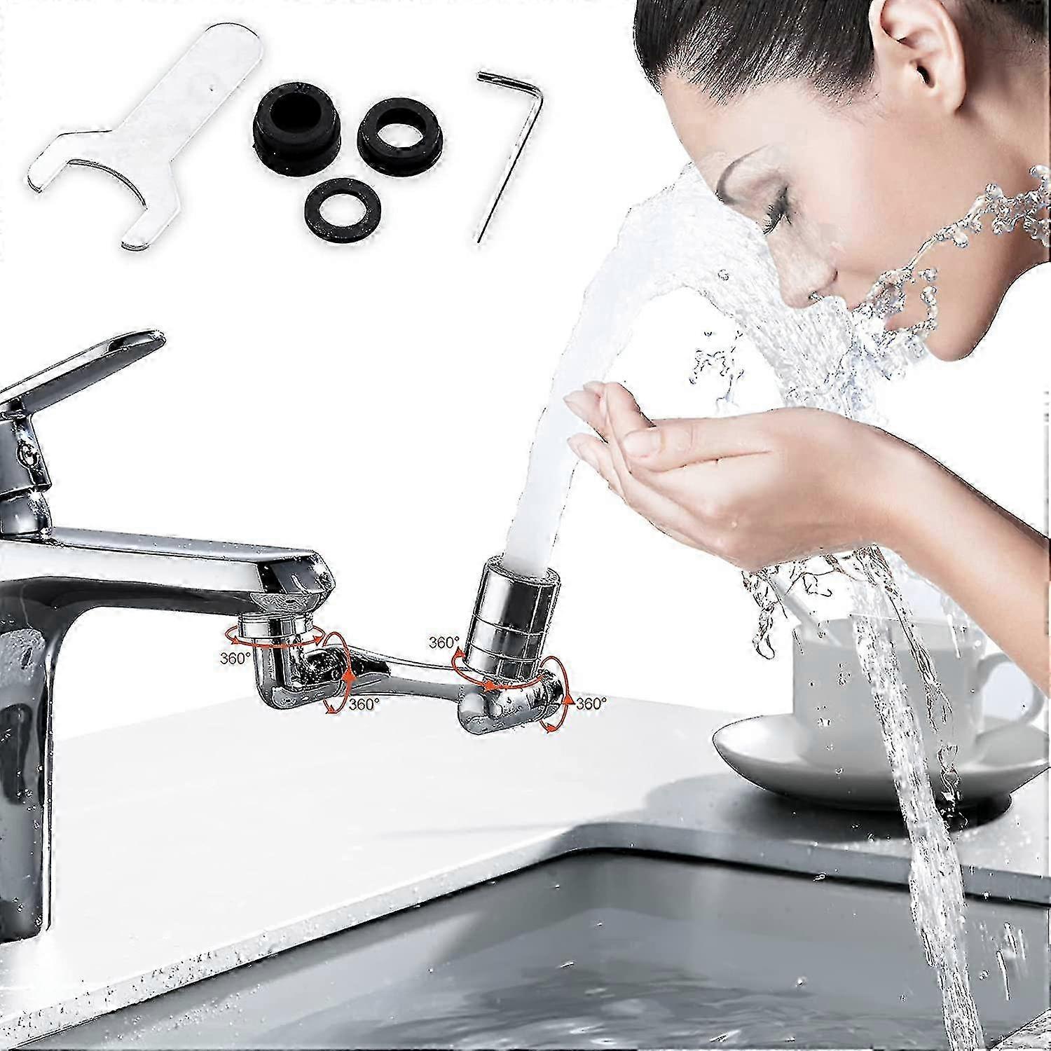 1440 Universal Rotating Faucet Extender, 1080+360 Large-angle Fauce...
