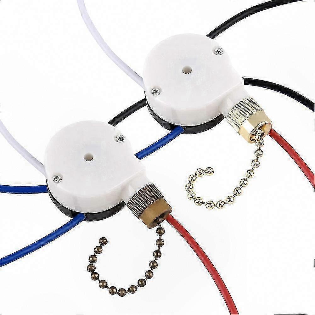 3-Speed 4-Wire Pull Chain Switch Kit for Ceiling Fans, Durable Replacement Component E89885