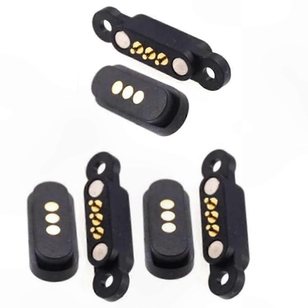 3 Pairs Magnetic Pogo Pin Connectors 3P 2.3MM PCB-Compatible Through Hole Design