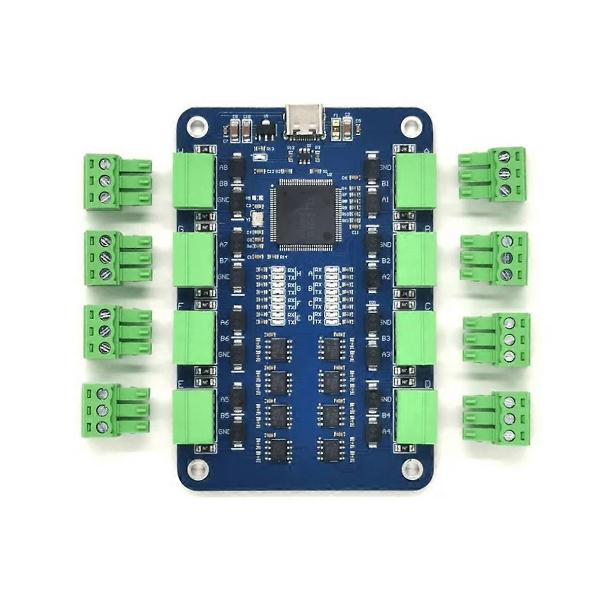 Typ-C USB zu 8-Kanal RS485 Seriell Konverter CH348 Chip