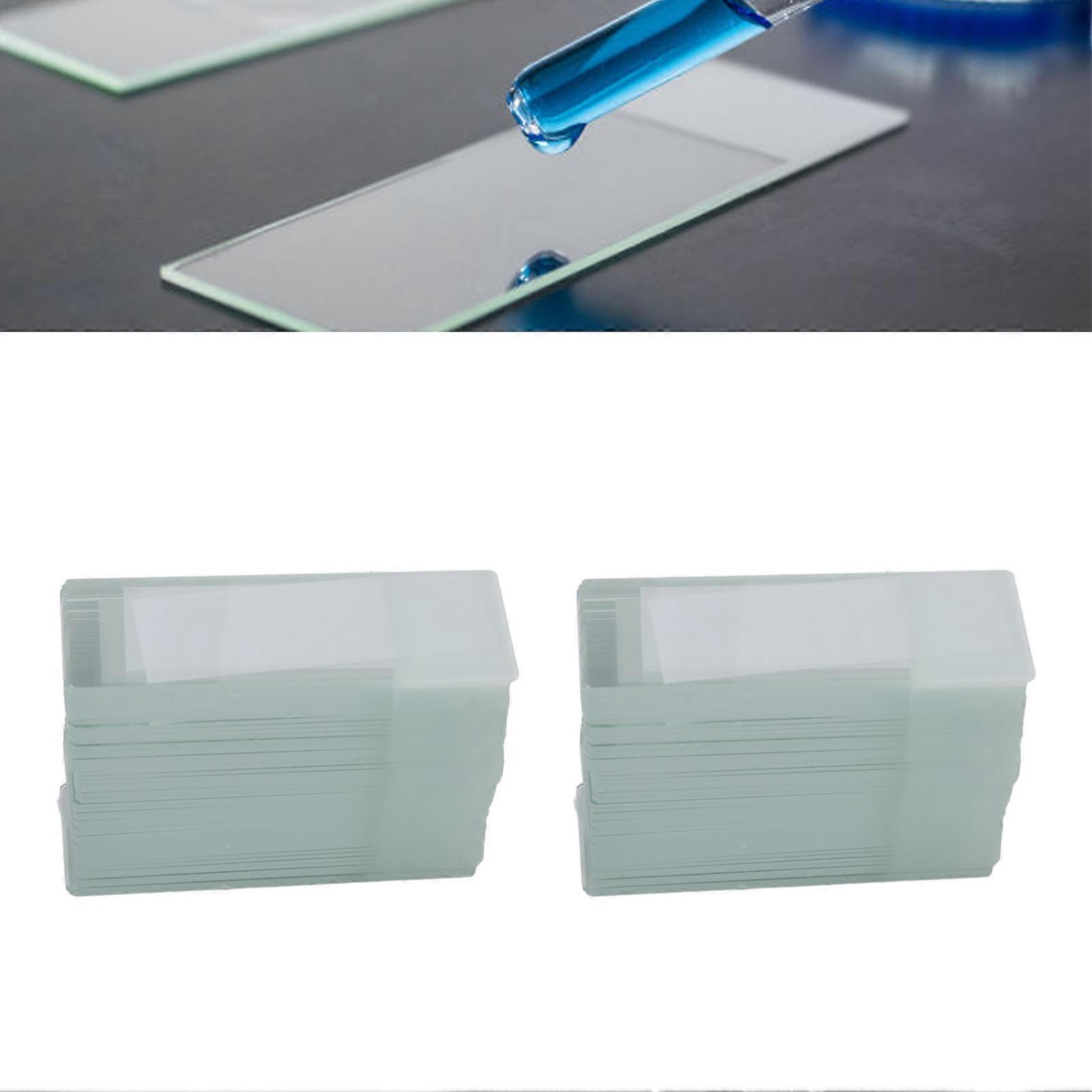 100Pcs Glass Microscope Slides Rounded Corner Wet Specimen 1A5105