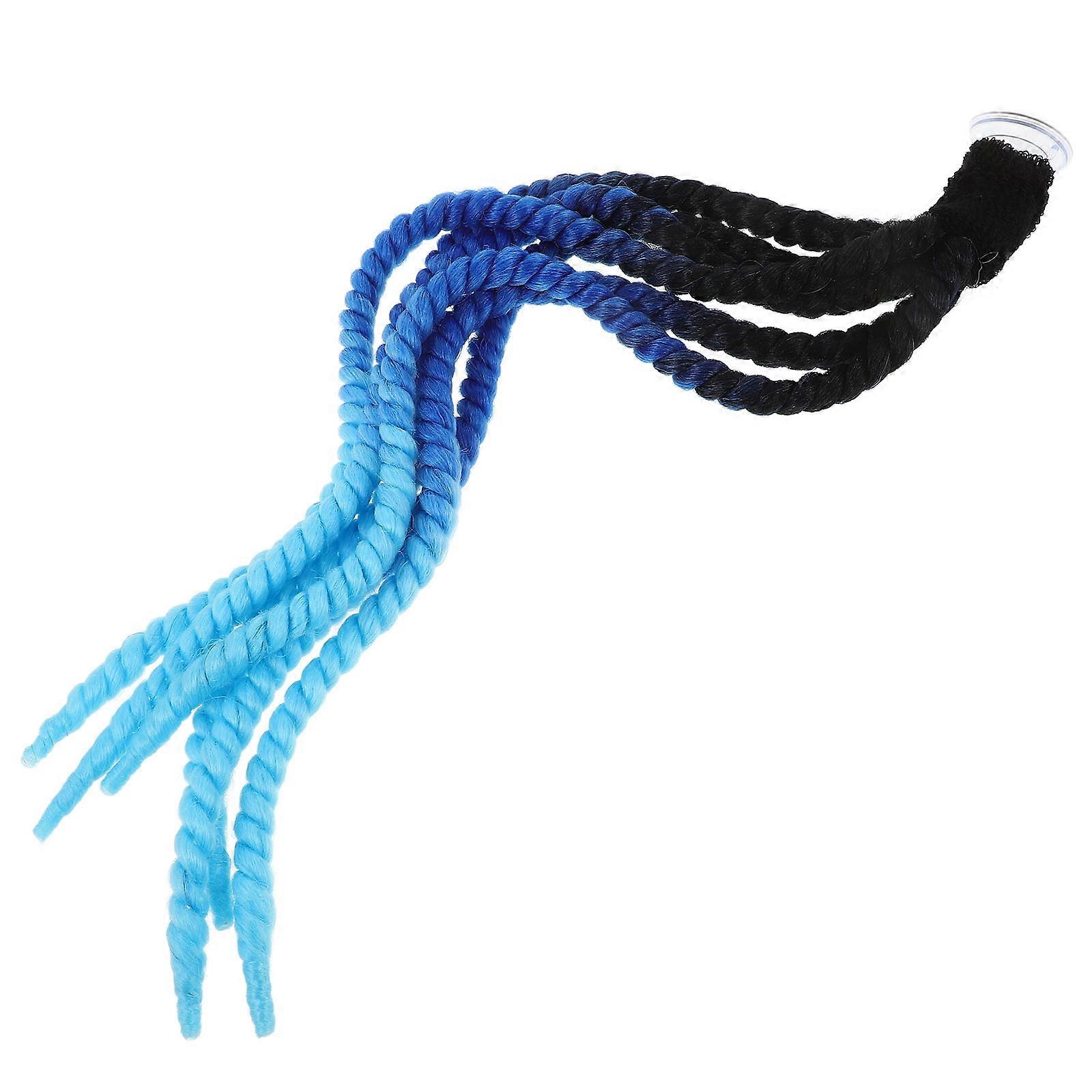 MLINS Motorcycle Wig with Suction Cup 1 Set Ponytail Braid Hair Decor