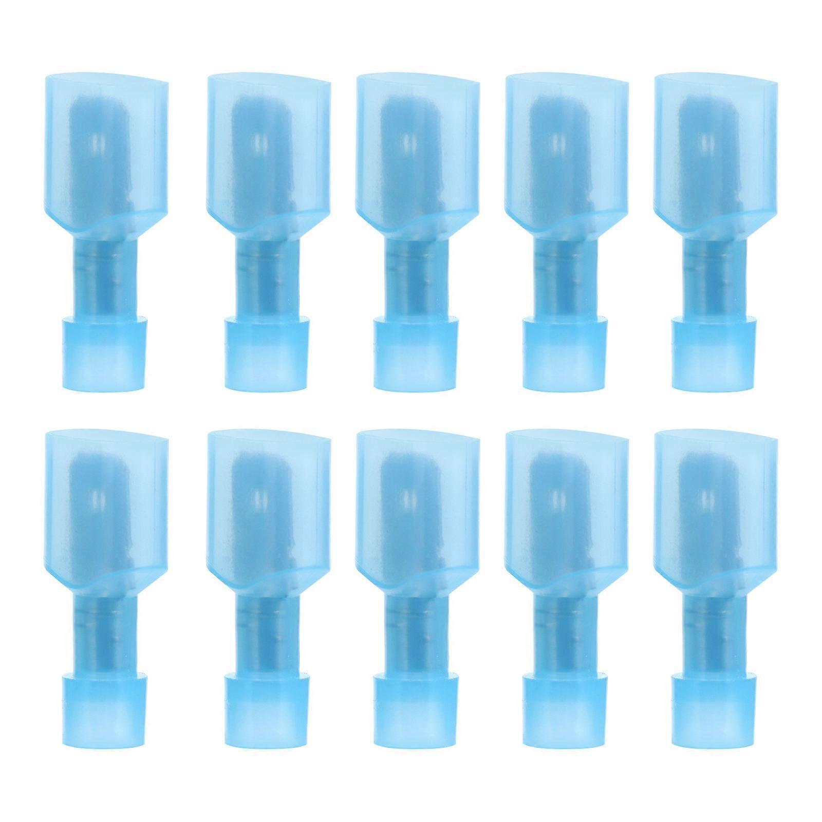 150pcs Electric Wire Nylon Insert, Insulated Joint Terminals, Mdfn2-250 Male-Female Pair Plug Terminals, 16-14 Awg Connector Disconnect Wire