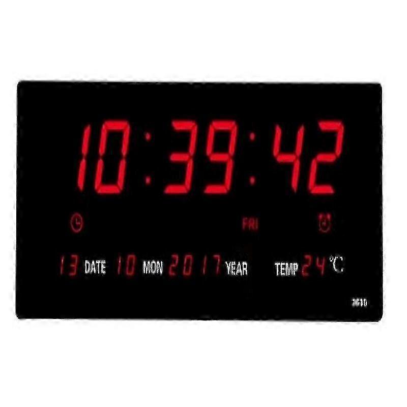 Livingroom 6 Digits Led Calendar Wall Clock Eu Plug SZRH A-S