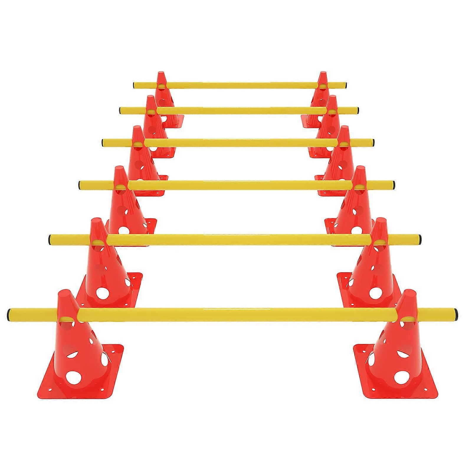 12 PCS MultiFunction Cones PushIn Hurdle Set For Obstacle Training, Coordination Training, Rotation Training