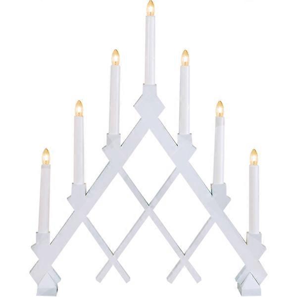 Candlestick Square White 53 cm
