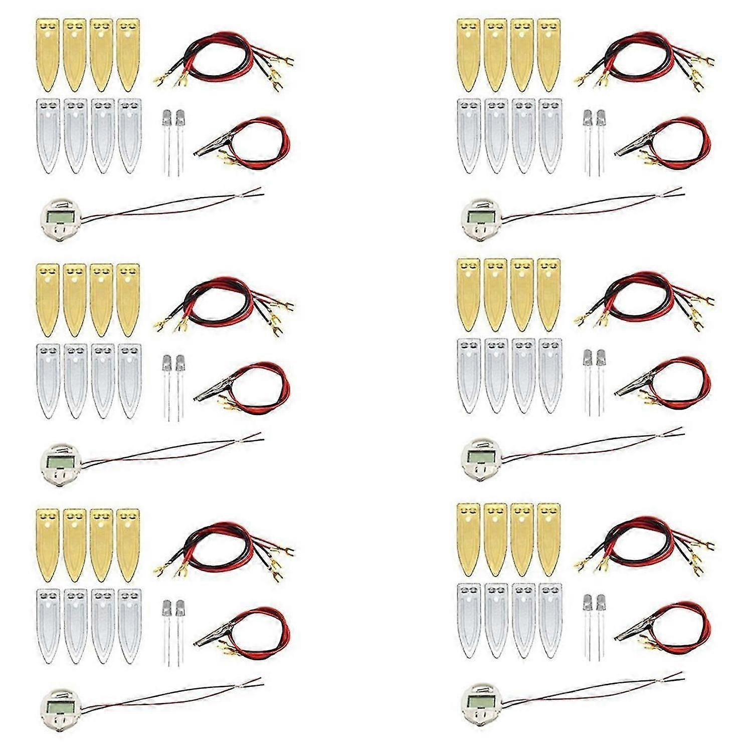 Fruit Battery Science Experiment Kit for Home Teaching Toy, Lemon Potato Battery Physics Teaching Experiment 6 Sets