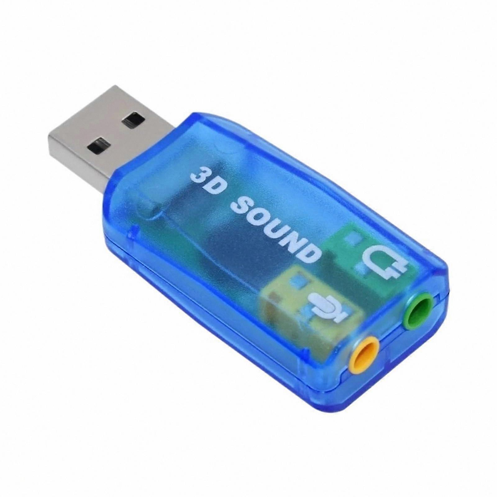 USB to 3.5mm o Adapter for Laptop, Mini External Sound Card with Headphone and Mic Support