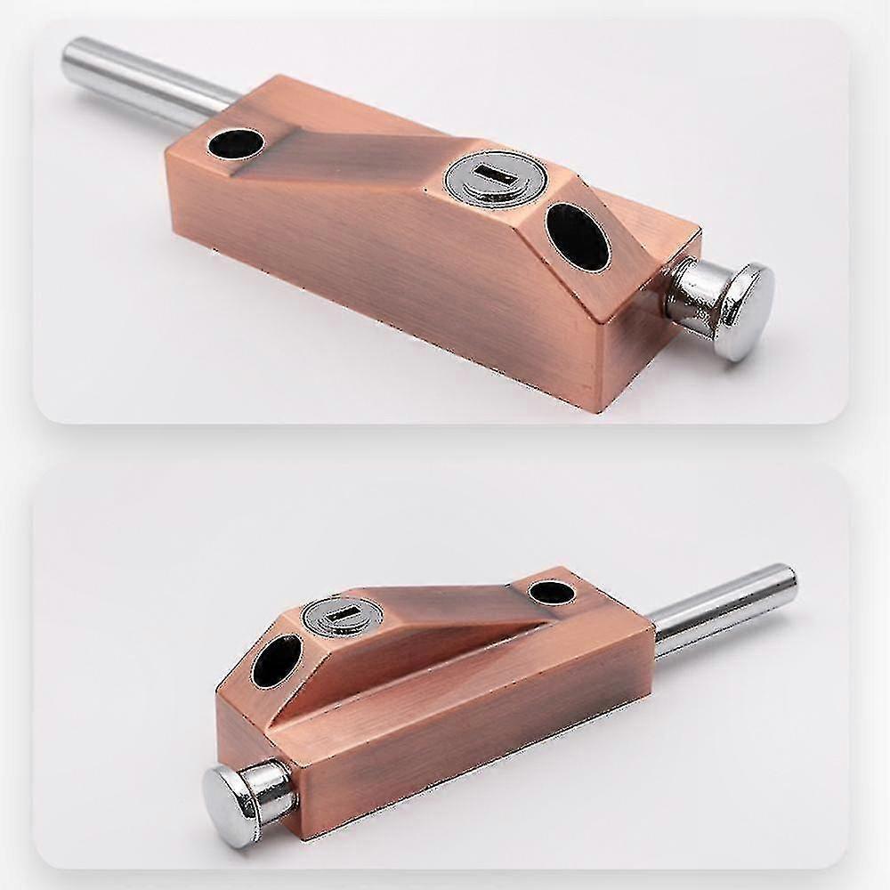 Universal Garage Door Lock with Key, Indoor and Outdoor Multifunctional Red Bronze Security Solution