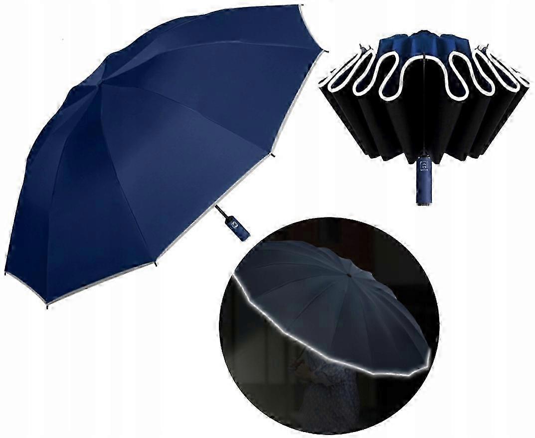 Edibazzar Automatic Umbrella, Foldable, With Cover Blue 2025