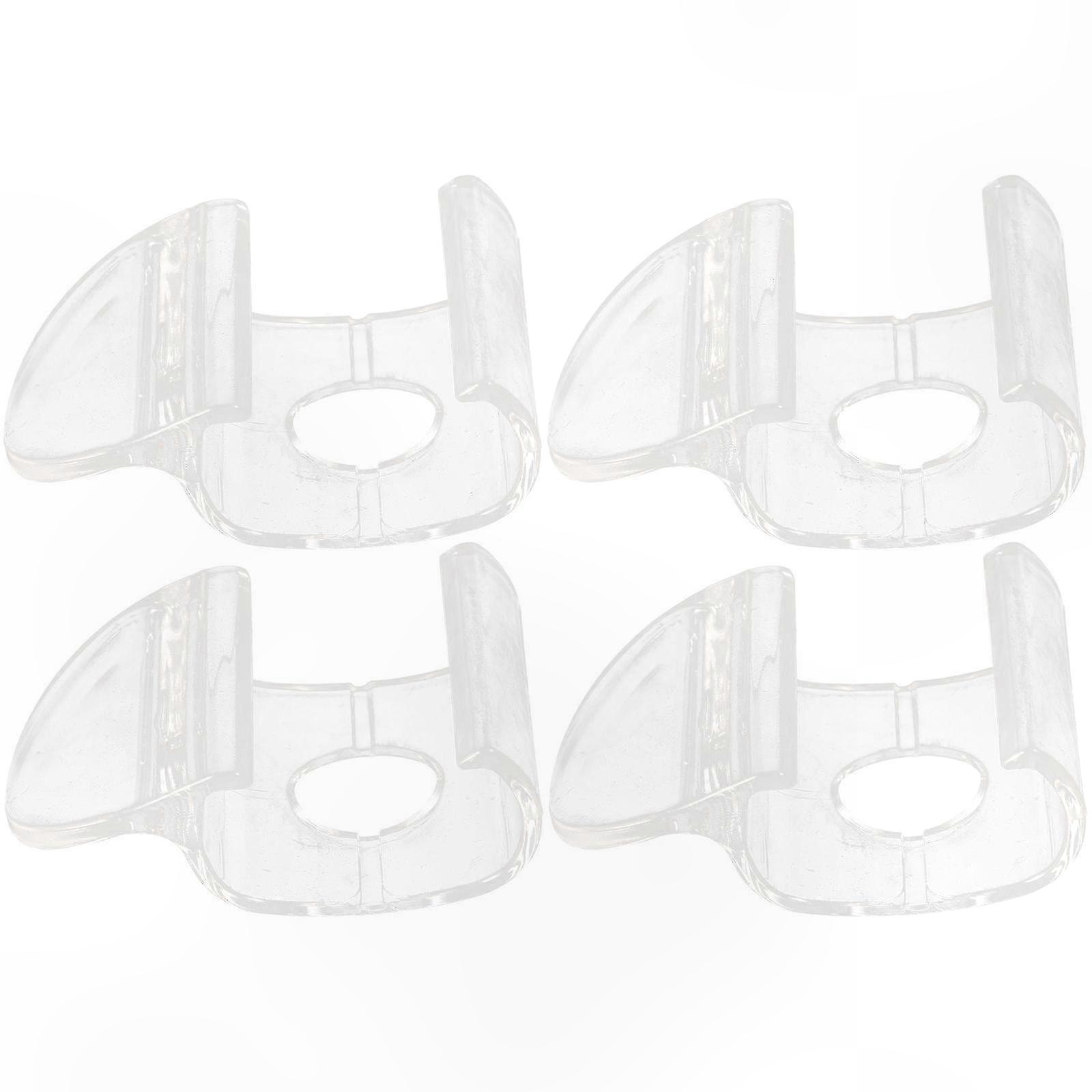 4-Pack Clear Plastic Roller Shade Handles for Cordless Window Blinds Pull Tabs