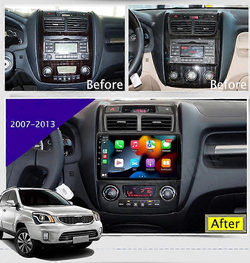 Car Multimedia Player 4G+64G For Kia Sportage 2 2007 - 2009 CarPlay Android Auto Stereo Radio GPS Navigation Autoradio Bluetooth 2Din Video Touch