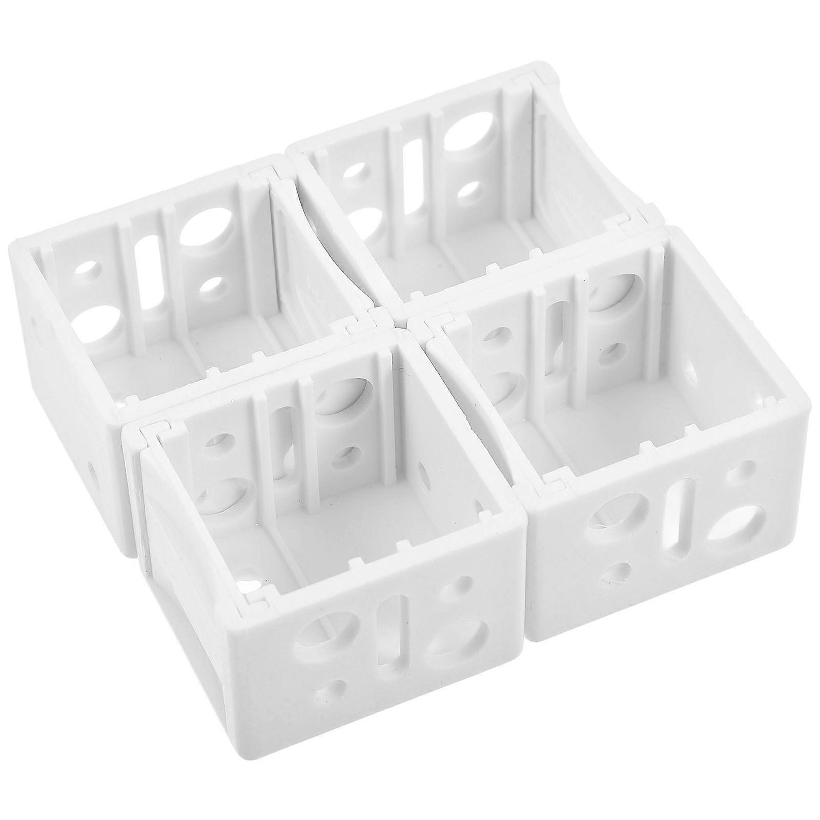 4pcs Blind Brackets White Profile Box Mounting Bracket Window Blinds Headrail Bracket Vertical Blind Bracket Box Mounting Bracket Headrail Brackets