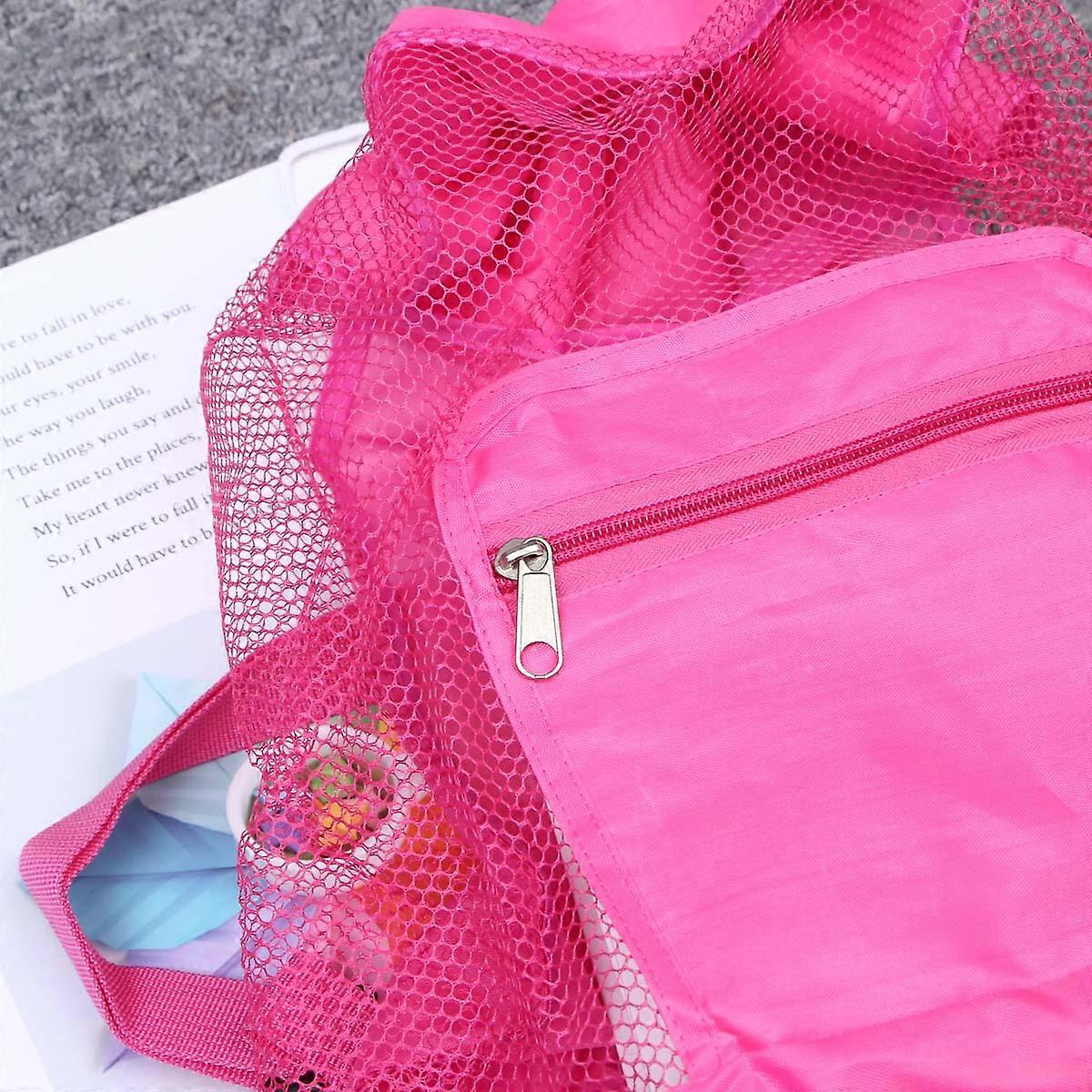 Easy to Clean Shell Shape Bag Children Beach Storage Pink Foldable 1Set