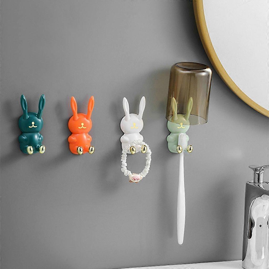4-piece set, punch-free bathroom hooks