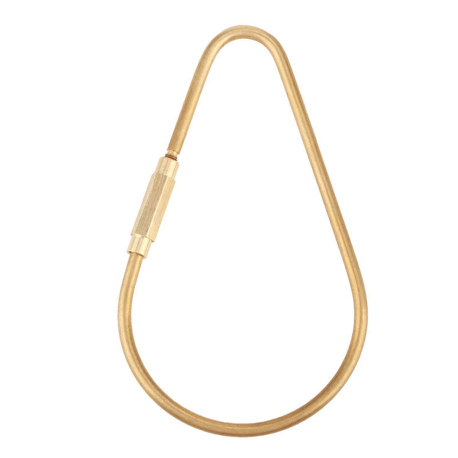 Brass Screw Lock Carabiner Clip Hook Keychain Key Ring DIY Gift (Drop)