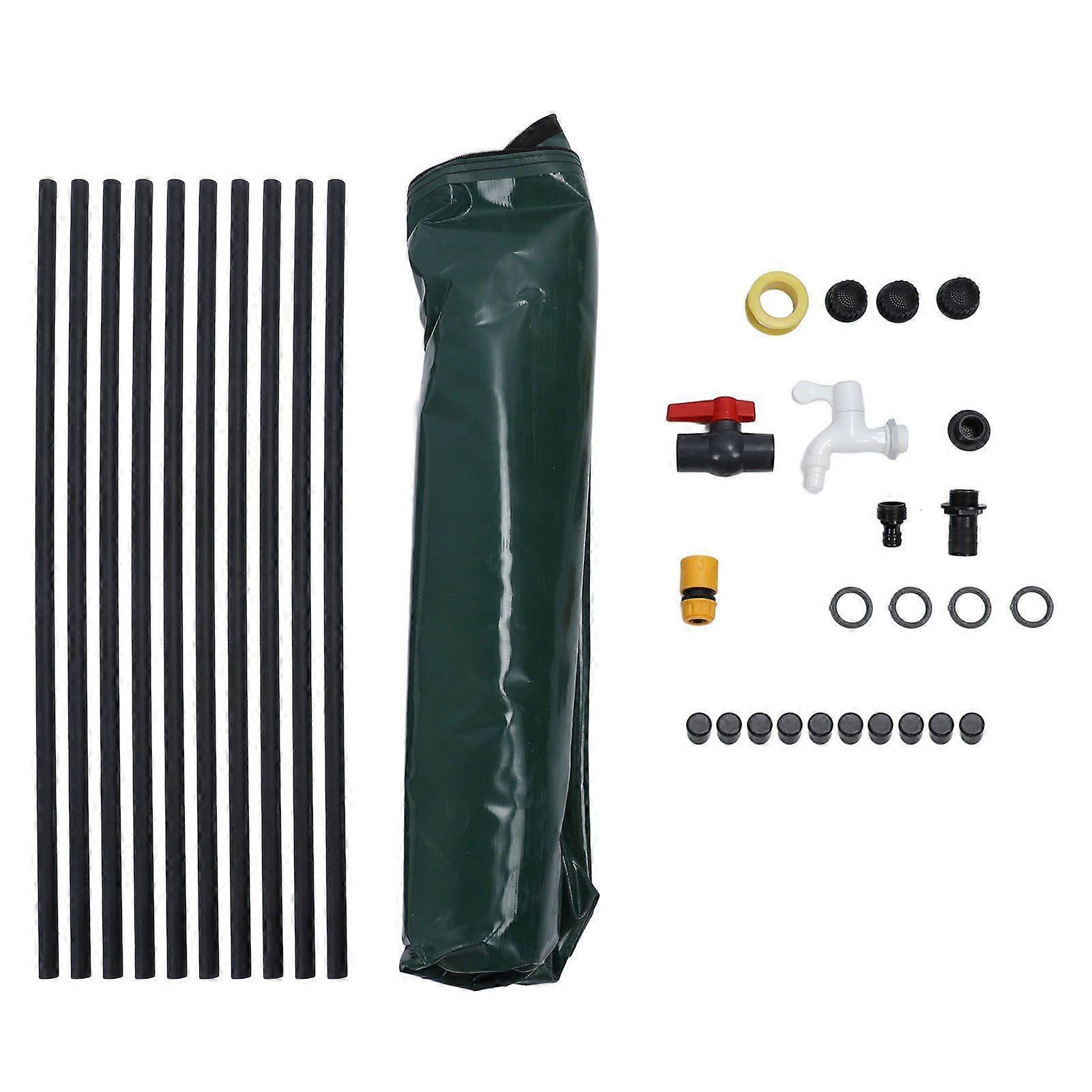 Rain Barrel Collapsible 1000L Portable Wearable Rainwater Collection Barrel with Filter Multi Valve for Garden