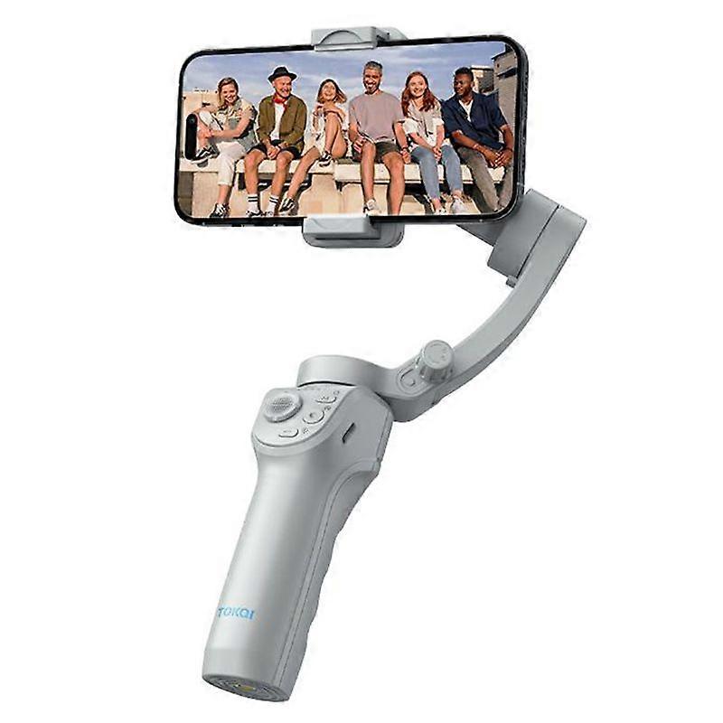 Handheld Gimbal Stabilizer Anti-Shake 3-Axis Cell Phone Stabilizer with Fill Light, Face Follow Photography for Live Streaming
