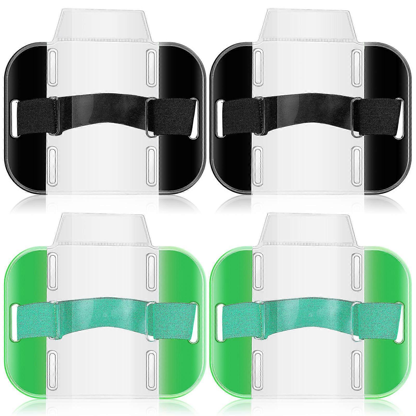 Id Badge Holder Armband for Cards with Adjustable Strap 12Pcs