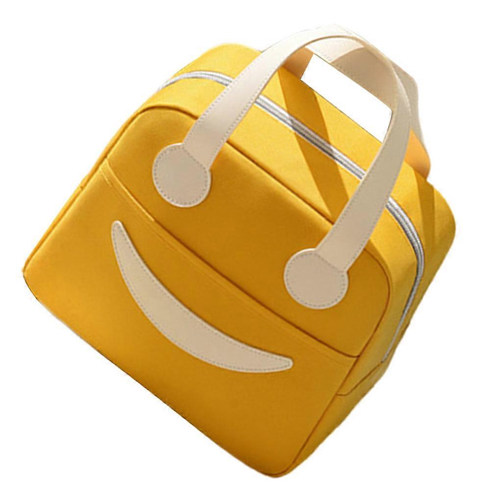 Portable Bento Bag for Storage Use 1Pcs Yellow Insulated Lunch Bag