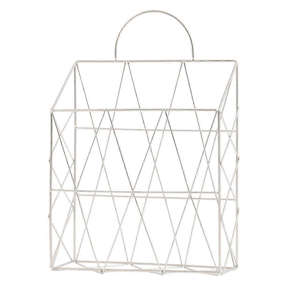 Hanging Wall File Organizer Newspaper Holder For Office Use With Rust Resistant Finish 1Set