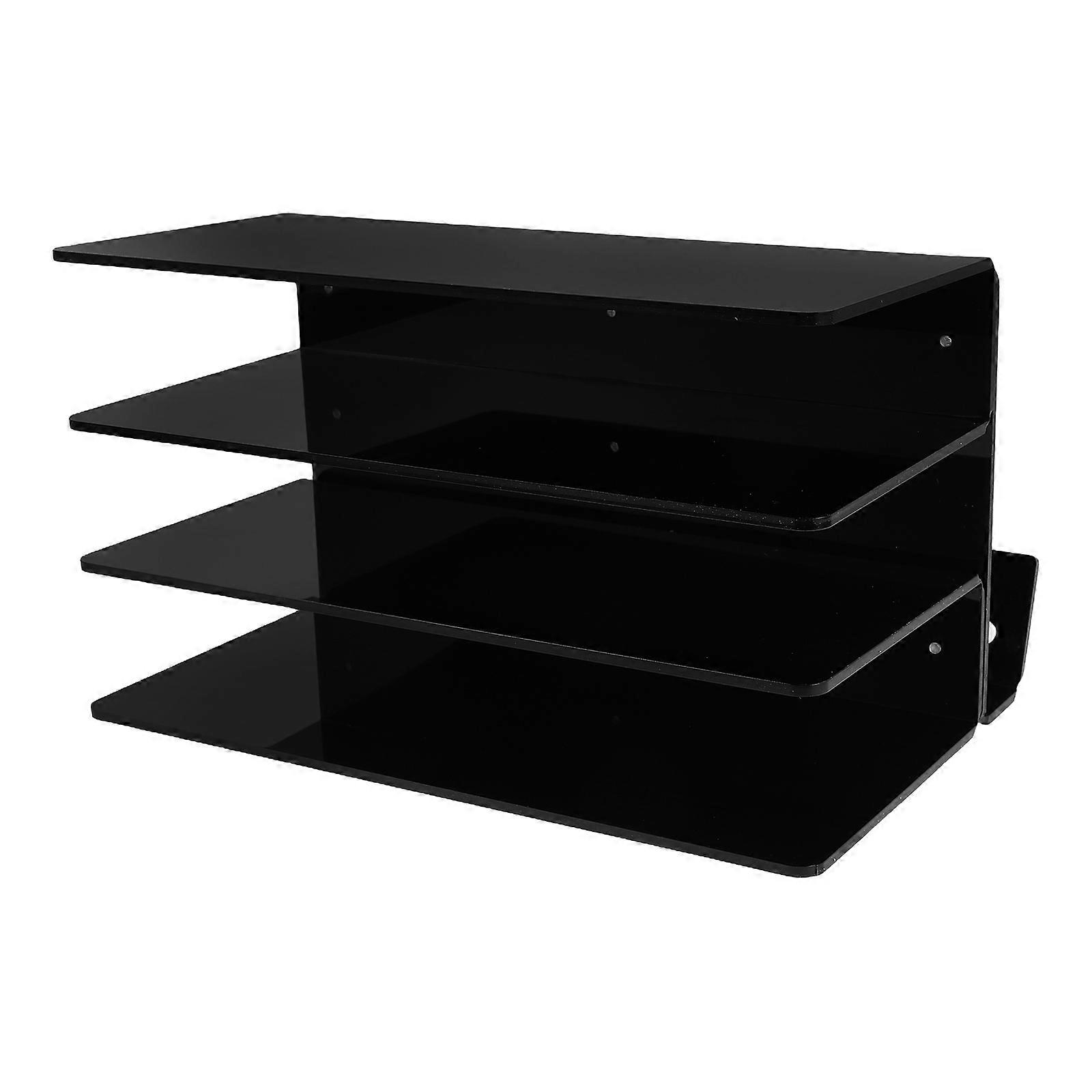 Keyboard And Mouse Storage Rack 2Pcs Inclined Shape For Office Use 26.50X18.00X15.00CM Ergonomic Design With Sturdy Acrylic
