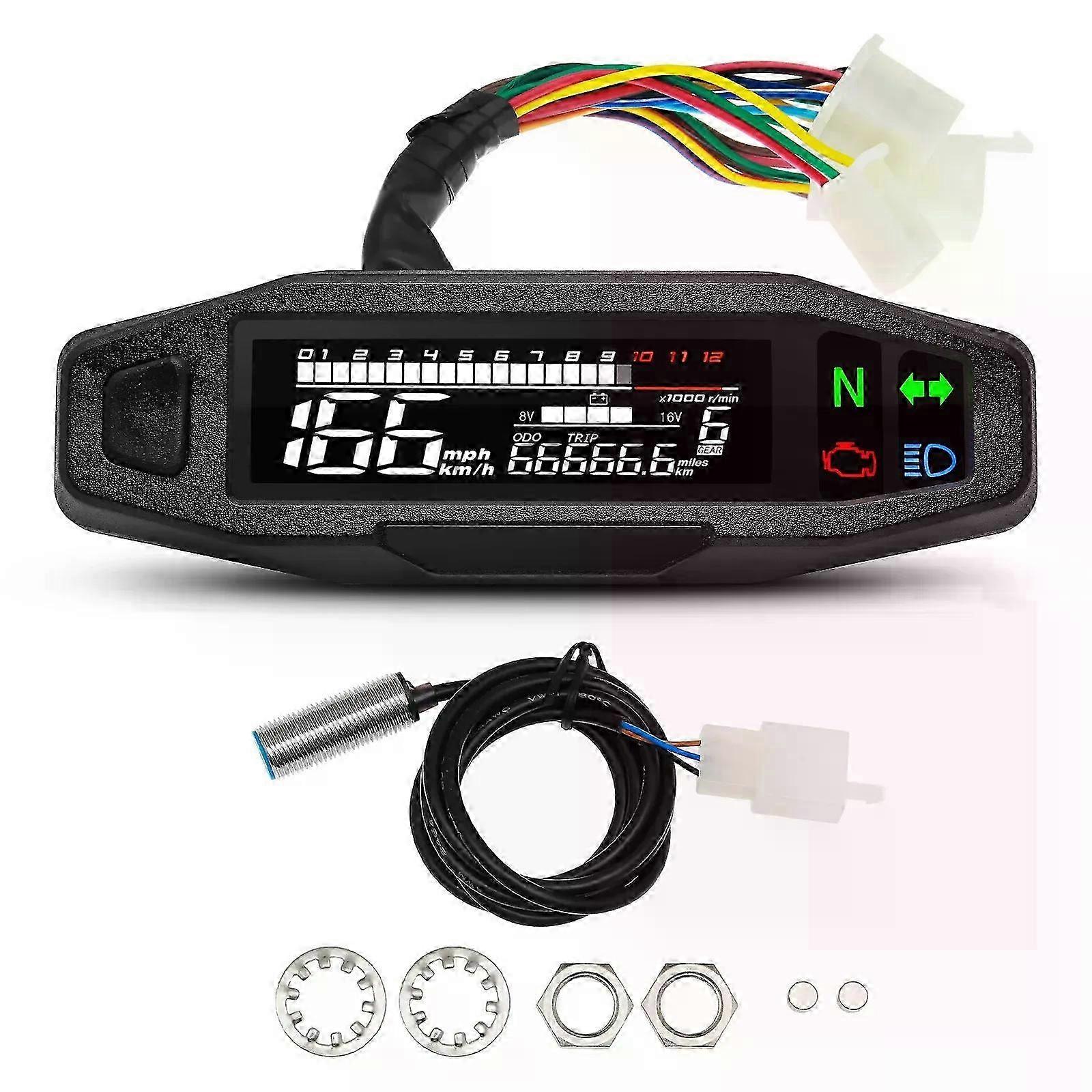 Universal Digital Meters Instrument Moto Speedometer Digital Tachometer Odometer Instrument Sensor Speed Gauge Tacho Meter 2025