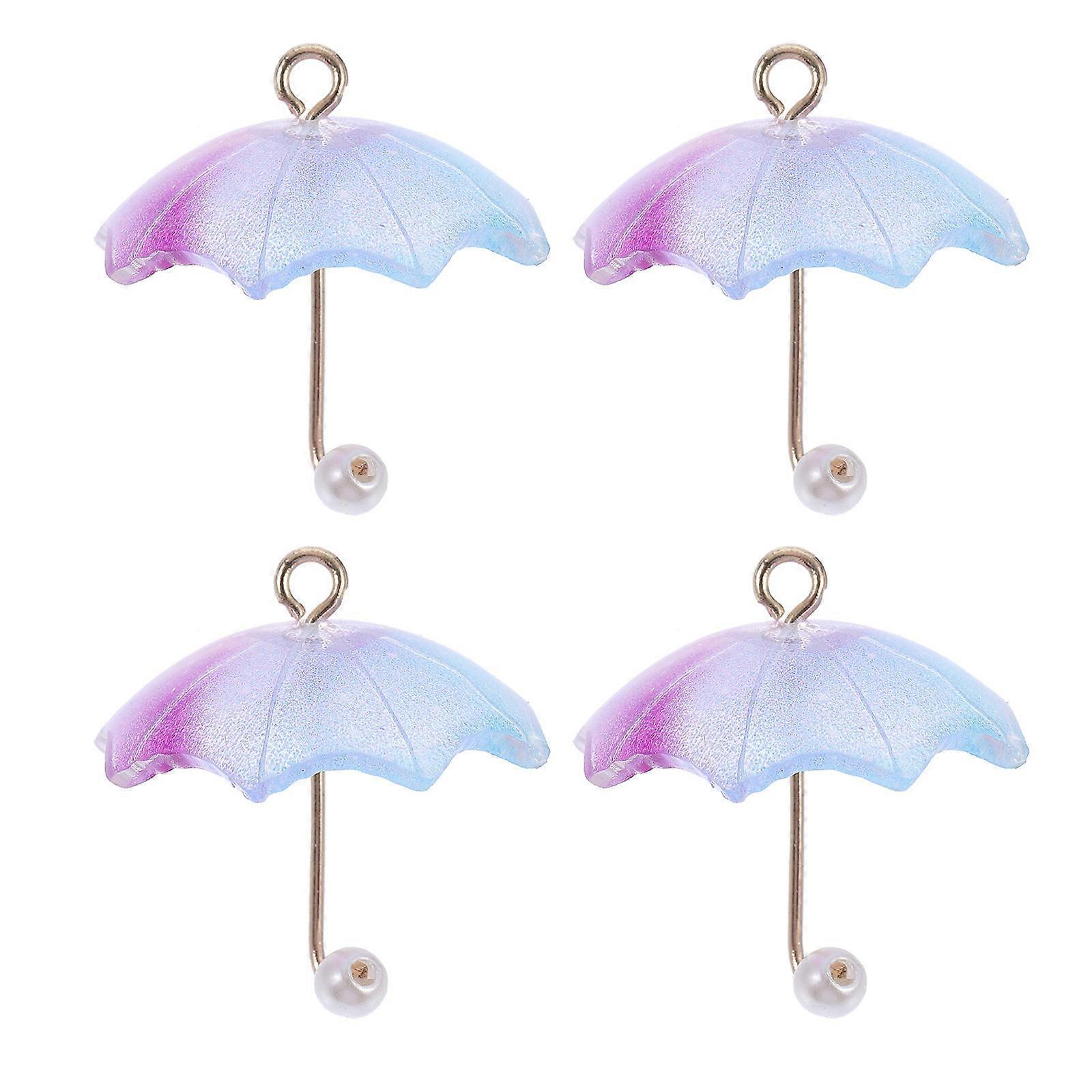 Simulated Umbrella Eardrops Decor Mini Umbrella Earrings for Creative DIY 24Pcs