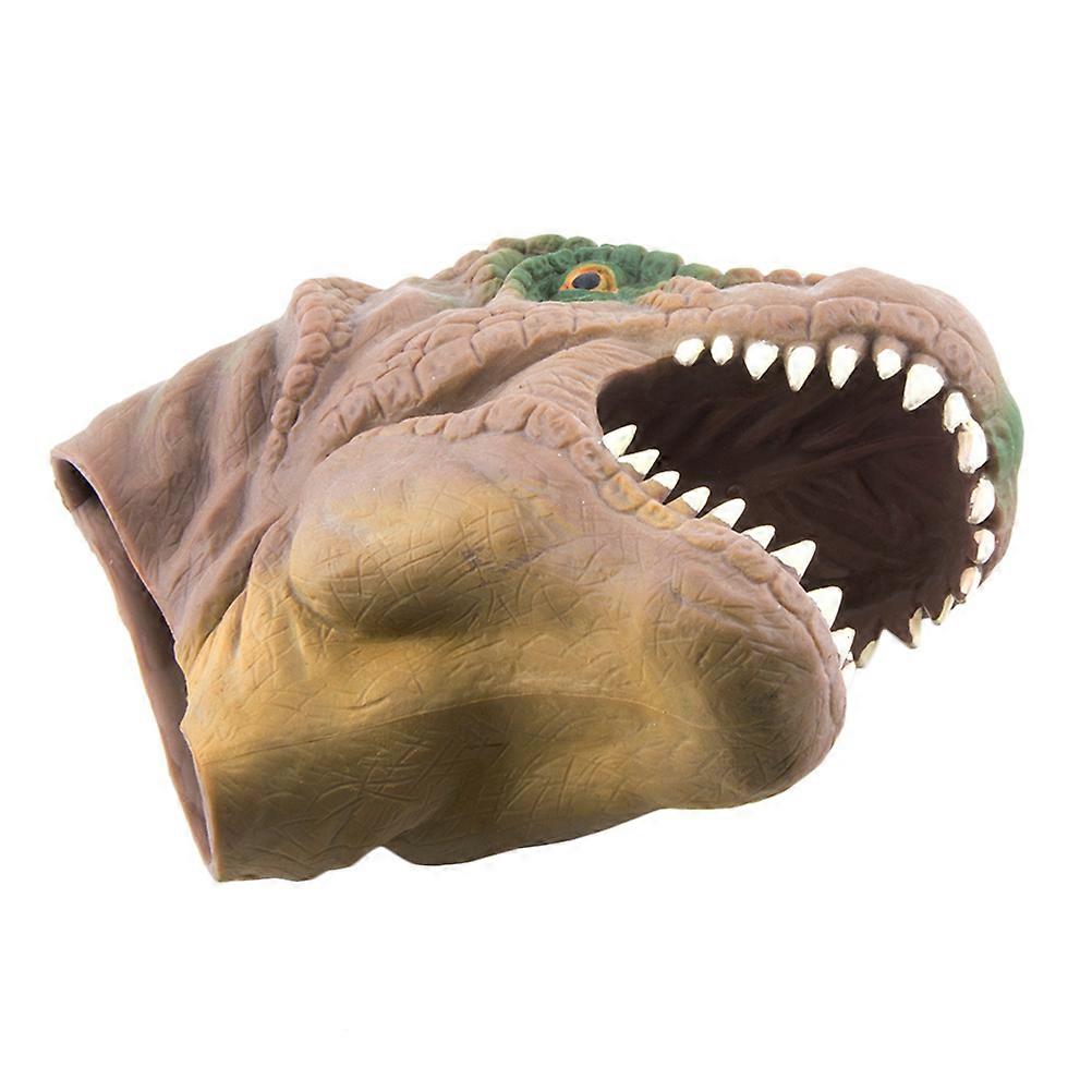 Animal Hand Puppet 3Pcs Tyrannosaurus Head Shape Imaginative Play for Kids and Adults 14x11x11cm Material