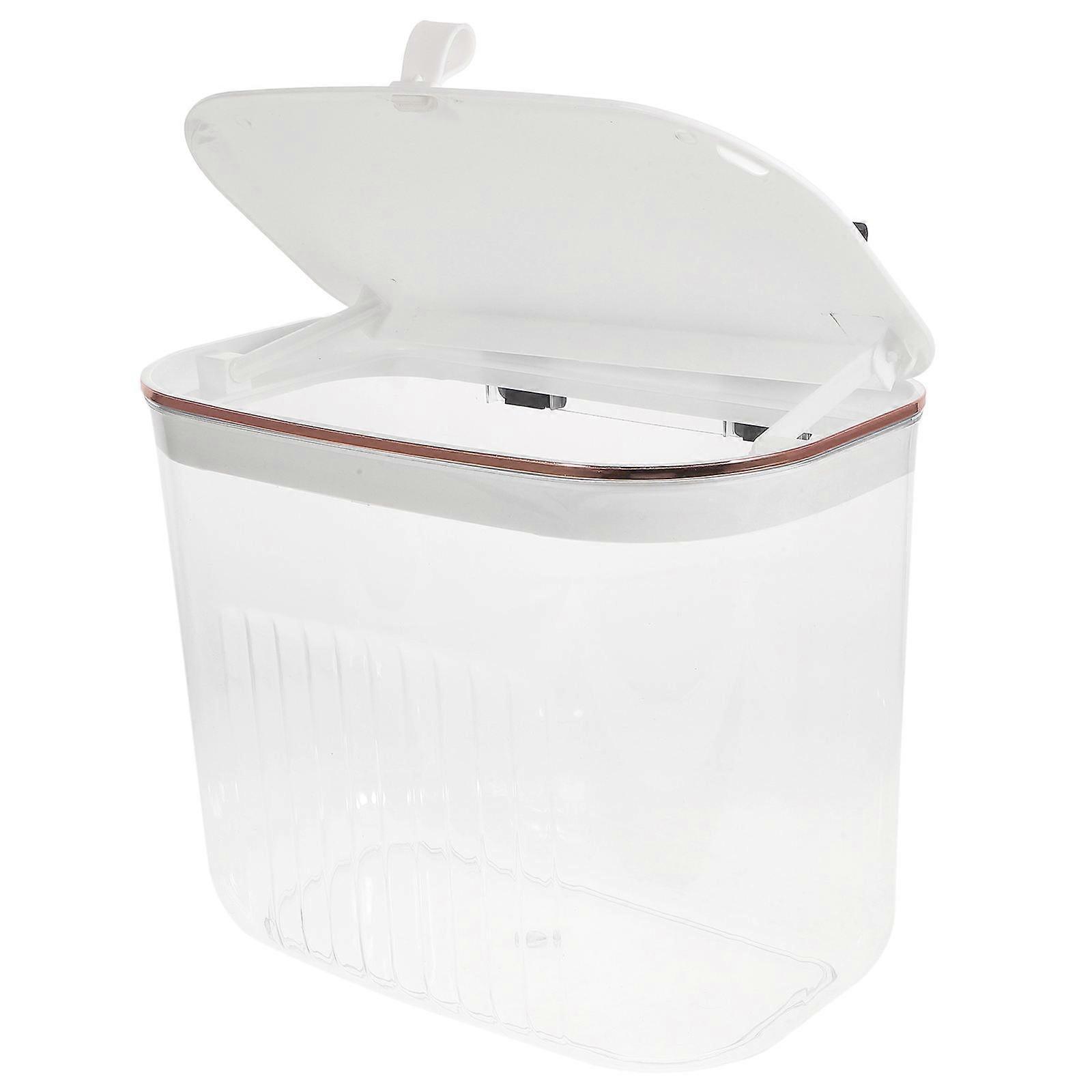 Hanging Trash Can 3Pcs Kitchen Waste Bin For Home Odor .5X20CM Rectangular Transparent Design