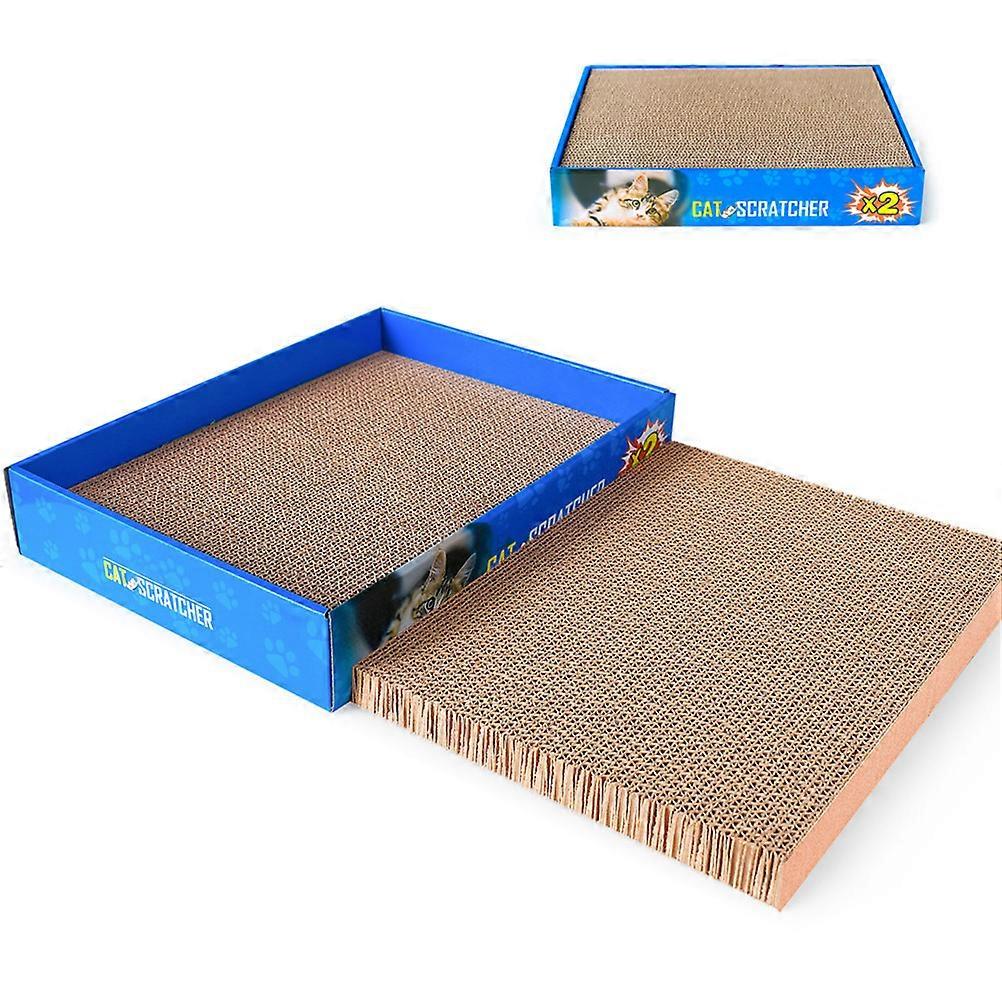 Cardboard Cat Scratcher Material Cat Toys Indoor Use 53x22x7cm 2Pack