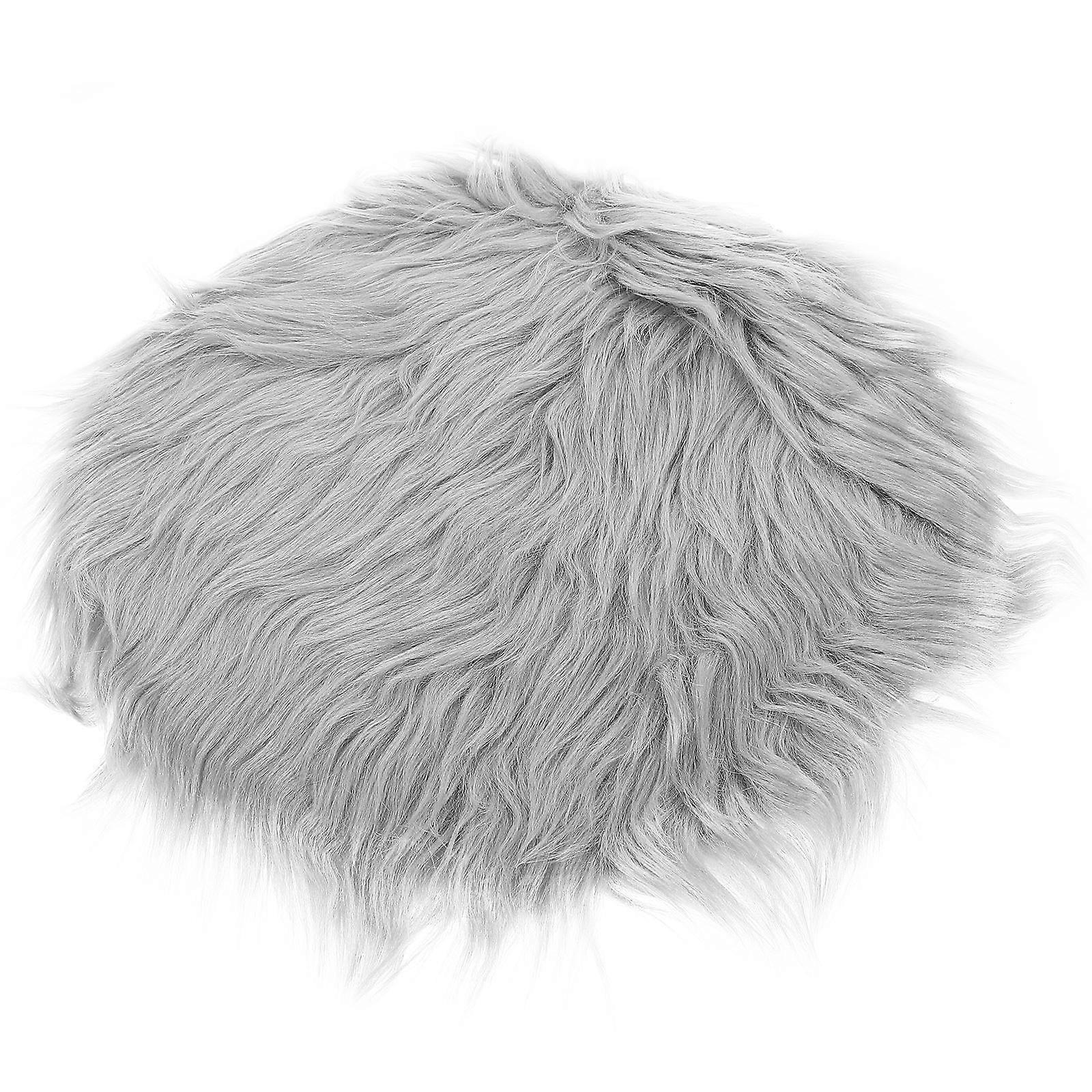 Grey Plush Round Carpet for Bedroom Use Soft Area Rug 5Pcs