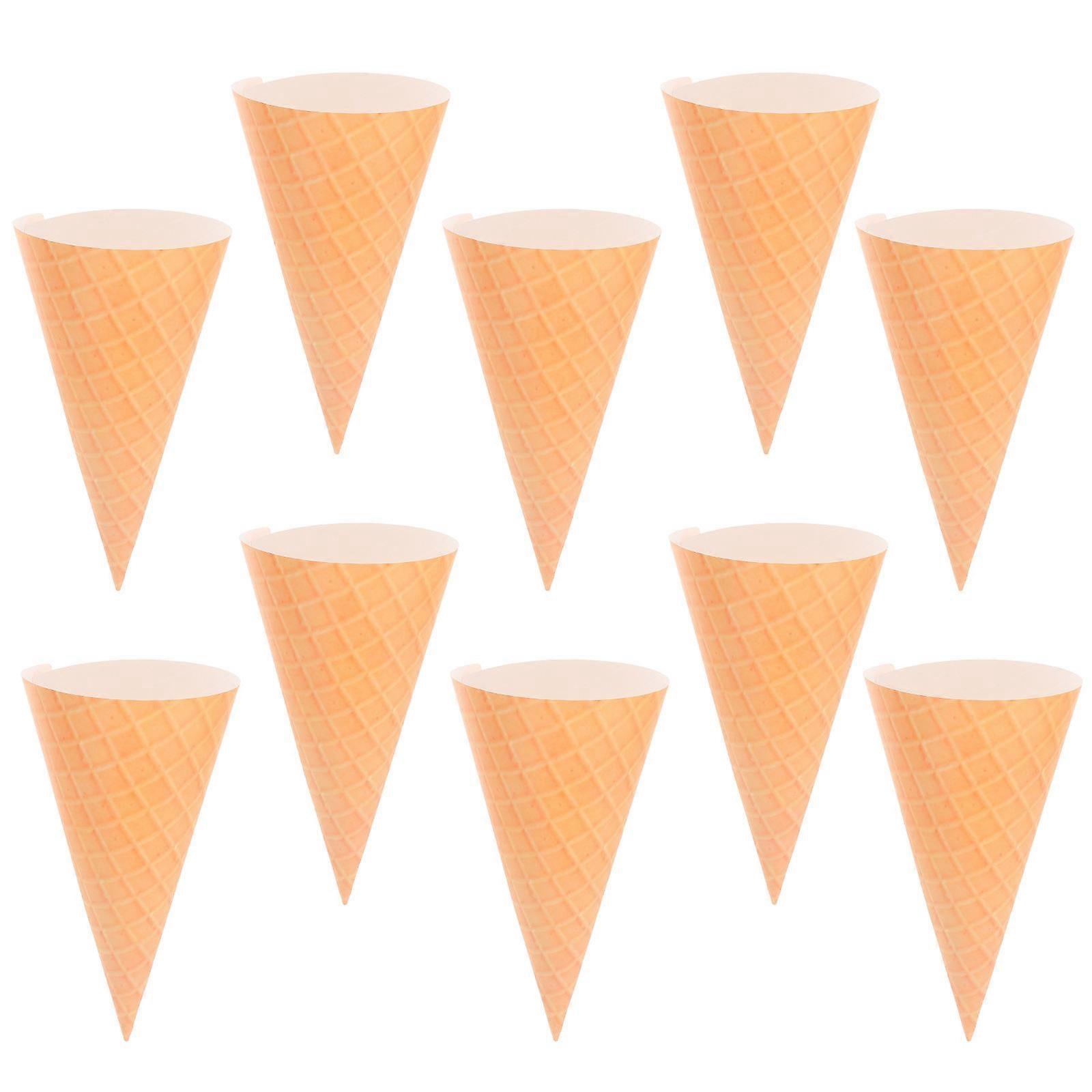 Flower Packaging Paper Cones Paper Cones for Decor 20Pcs Brown