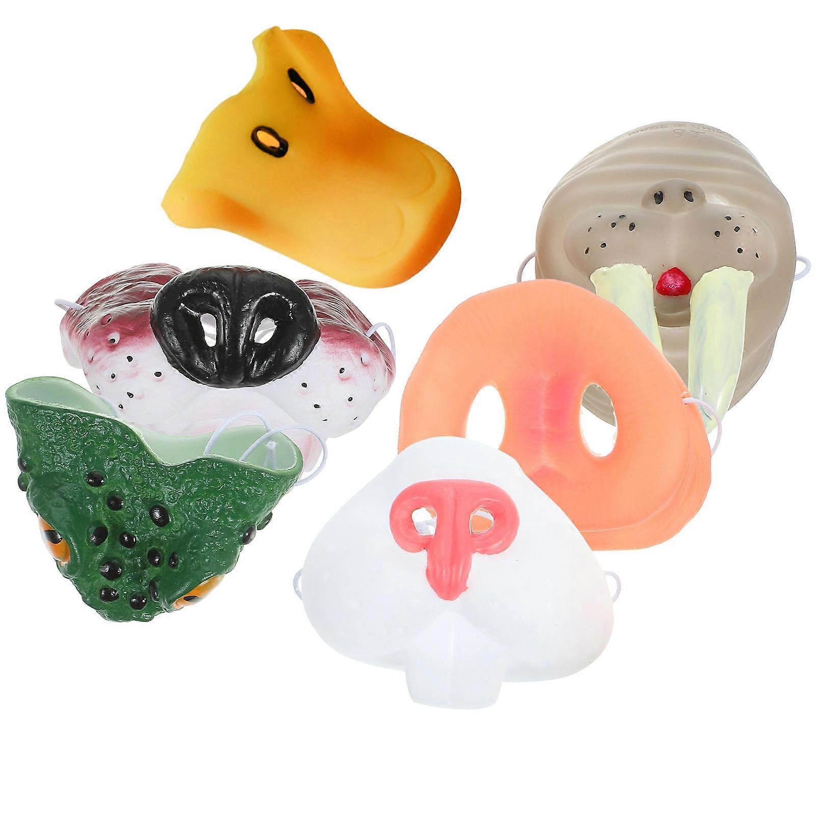 Halloween Party Cosplay Nose Prop Accessory For Adults Children Assorted Color Funny Design 5 Sets