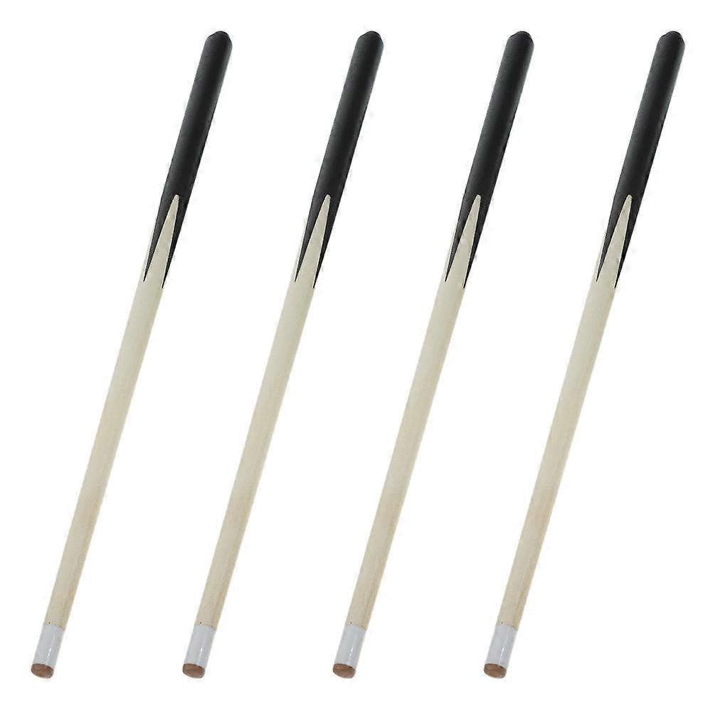 Wood Pool Cue for Kids Children Pool Cue Stick for Playing 4Pcs Light Yellow