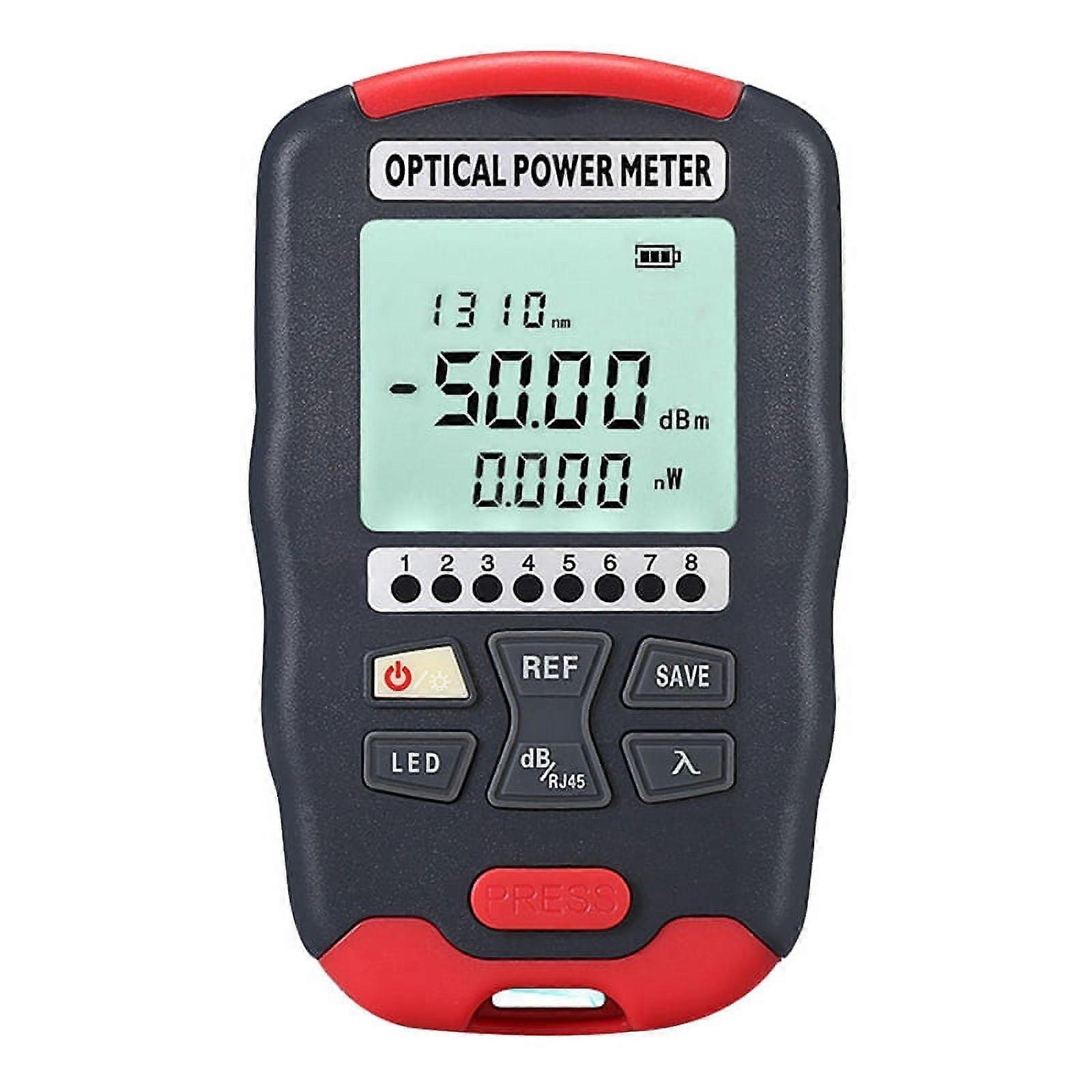 Optical Fiber Power Meter Fiber Visual Fault Locator 10 Wavelengths Sensitive Chip Accurate Measurement for Wiring D5