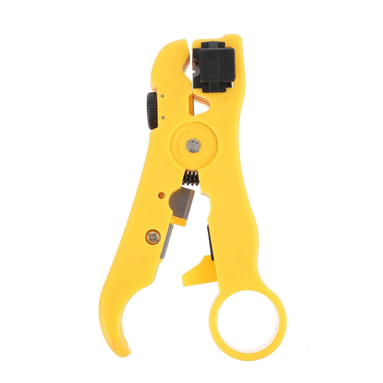Crimping Multi Function Line Stripper Yellow Compact Design 13X7CM Electrician Tools For Professionals 1Set