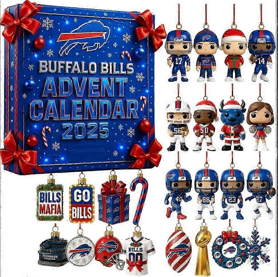 2025 New Advent Blind Box Pendant Buffalo Bills Advent Calendar