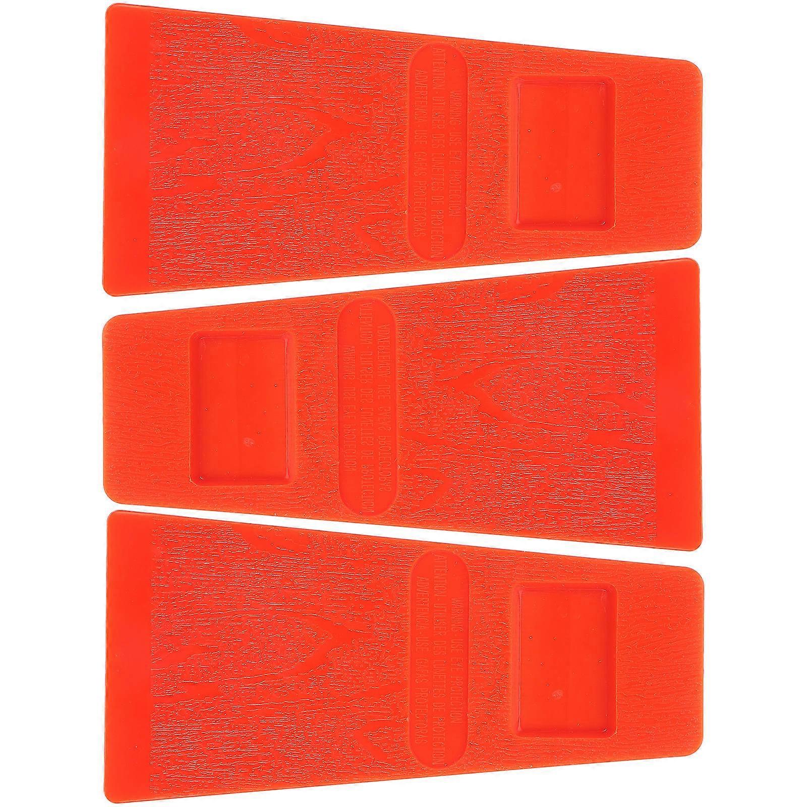 Tree Felling Wedge Logging Chock Tool for Home Use 3Pcs Orange Plastic