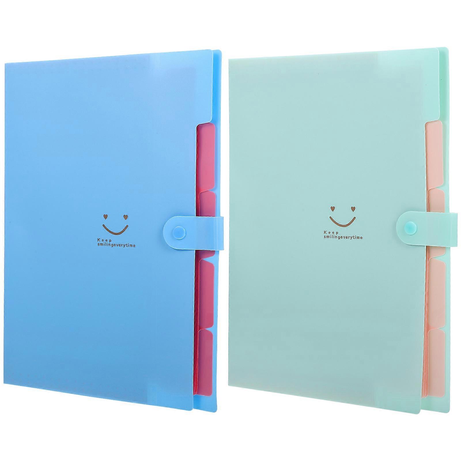 Accordion File Folder File Organizer for Filing with 10Pcs in Blue