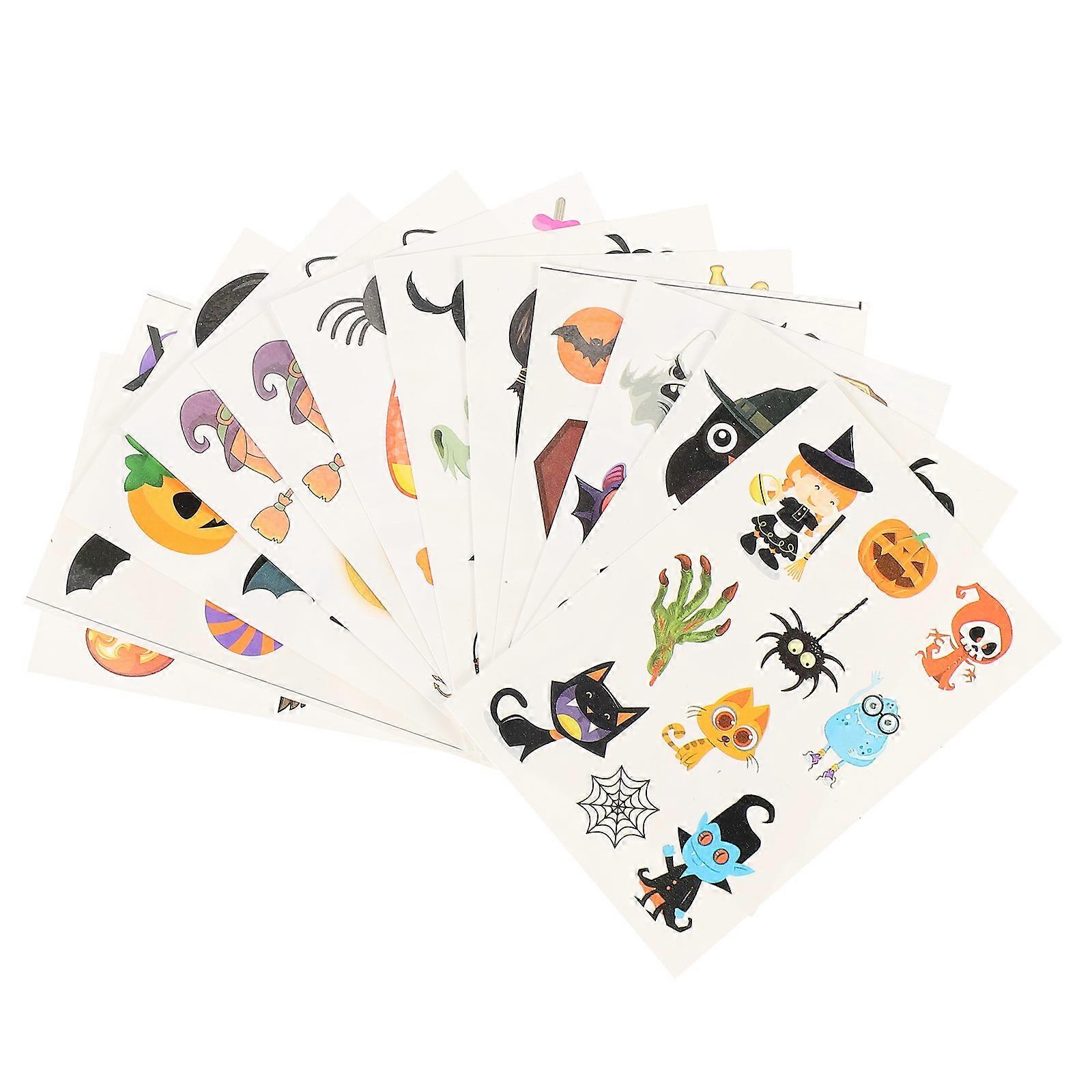 Temporary Halloween for Kids Paper Fake with 24 Sheets