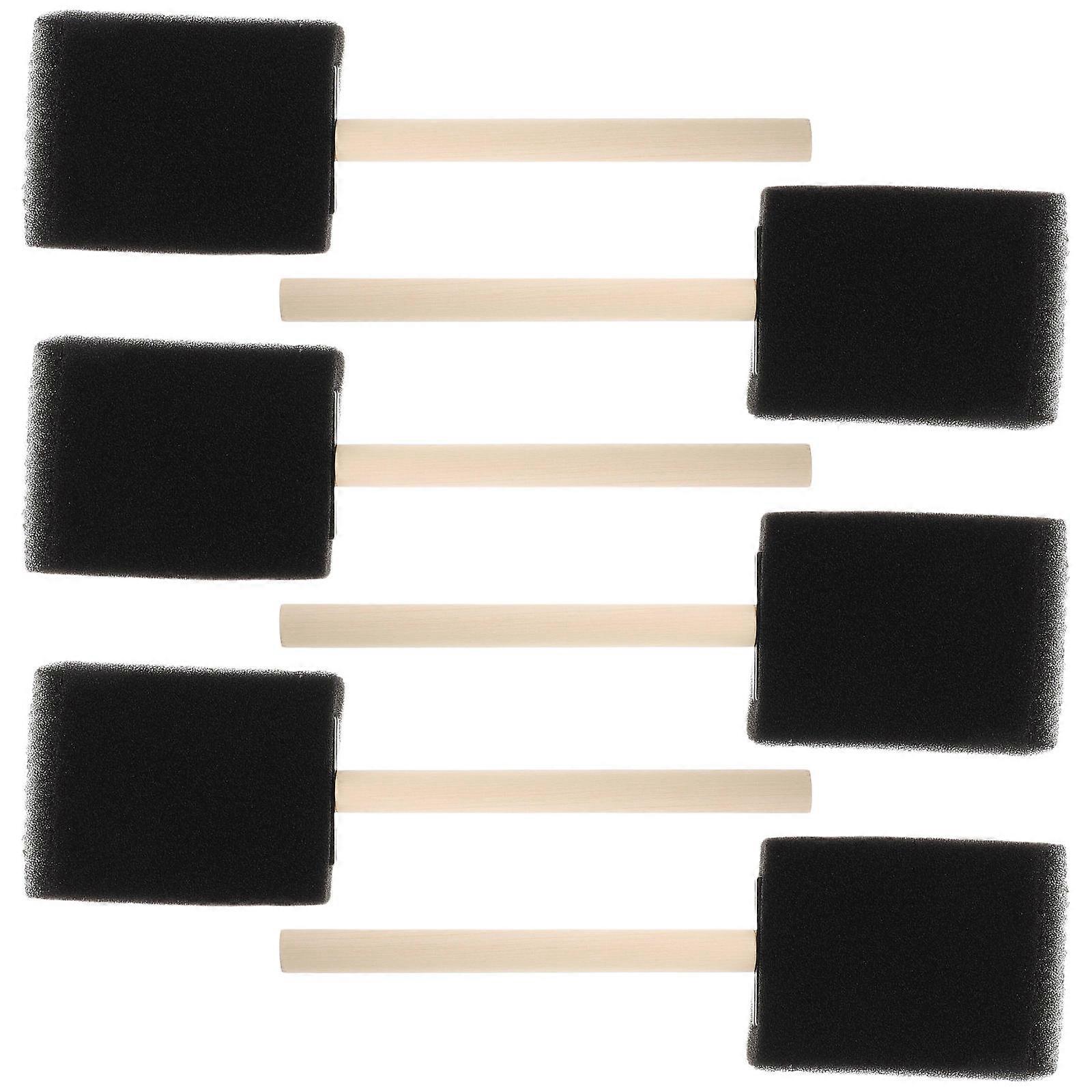 Sponge Painting Brush Set Wooden Handle for Kids 30Pcs Multi-Functional Art Tool