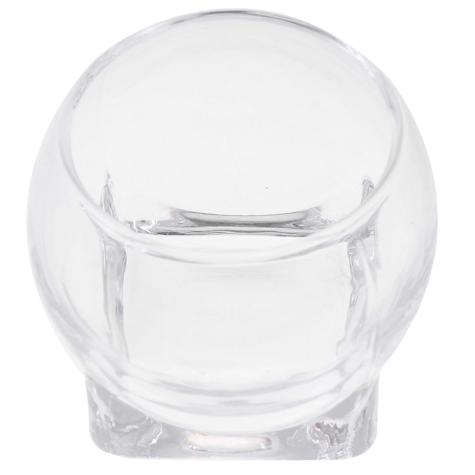 Glass Juice Cup Clear Irregular Glass Cup for Serving 2Pcs