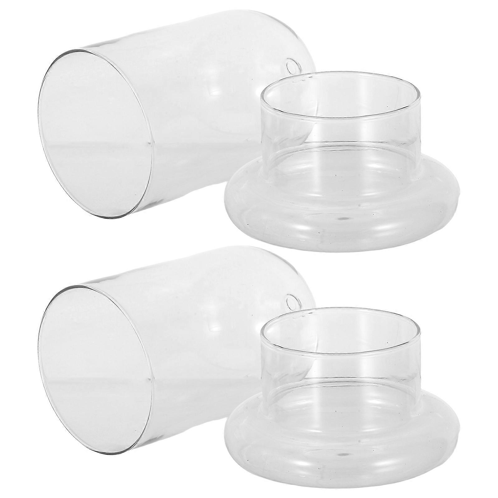 Moss Micro Landscape Glass Jar 2Pcs Durable Decorative Jars Suitable For Countertop Decoration In Various Home Occasions