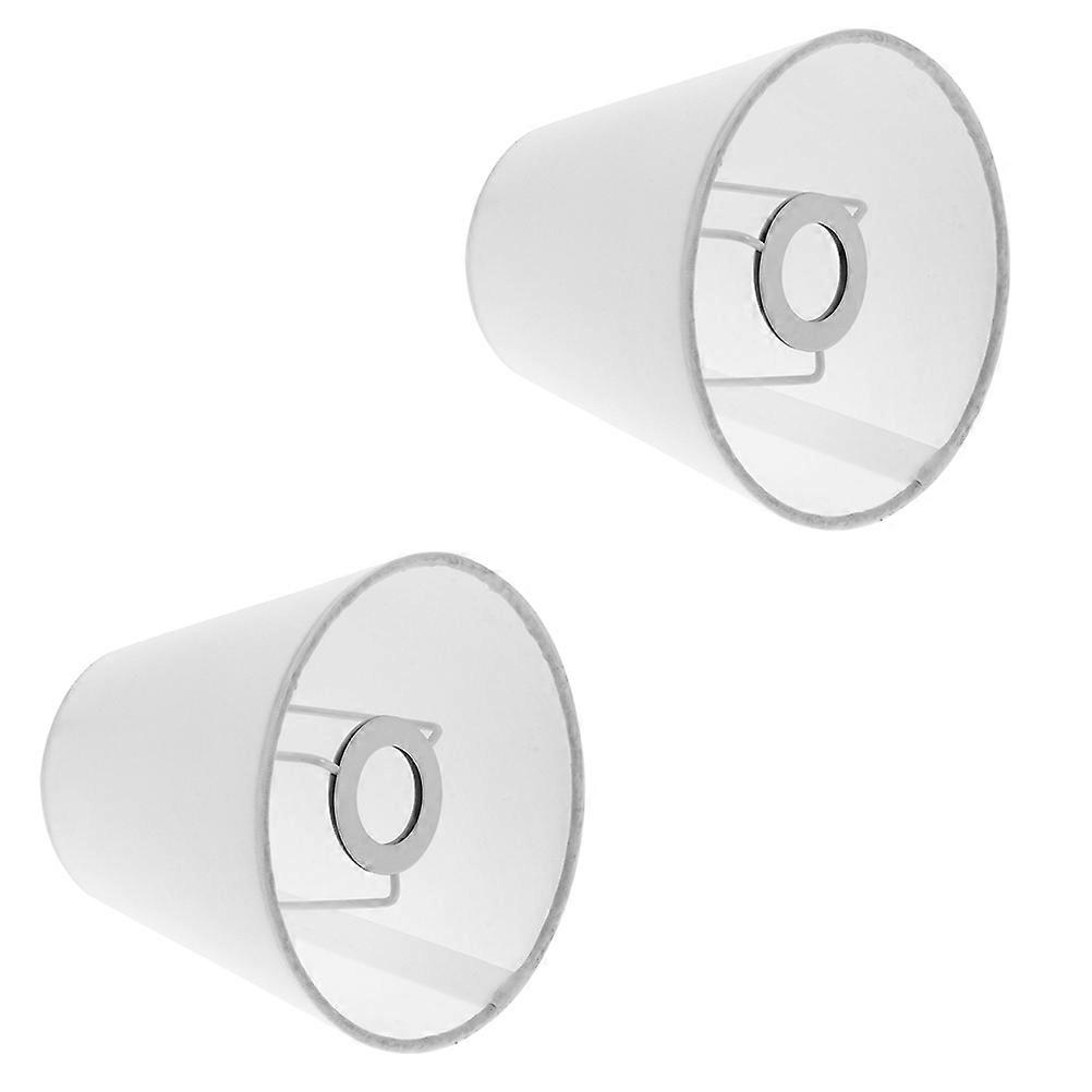 Simple Cloth Lampshade for Decorative Ceiling Light Cover 2Pcs White
