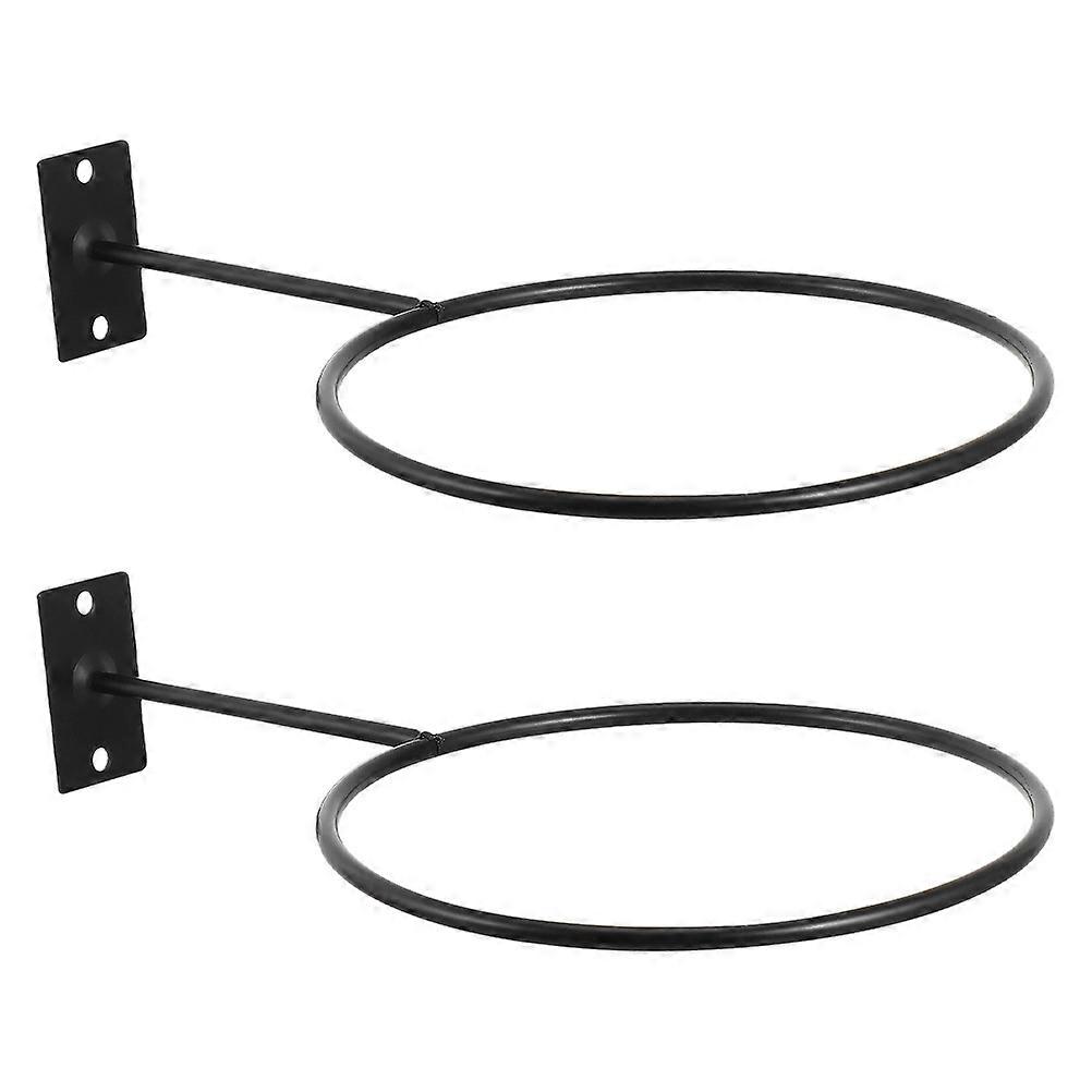 Black Wall-Mounted Basketball Display Rack for Balls Storage 4Pcs