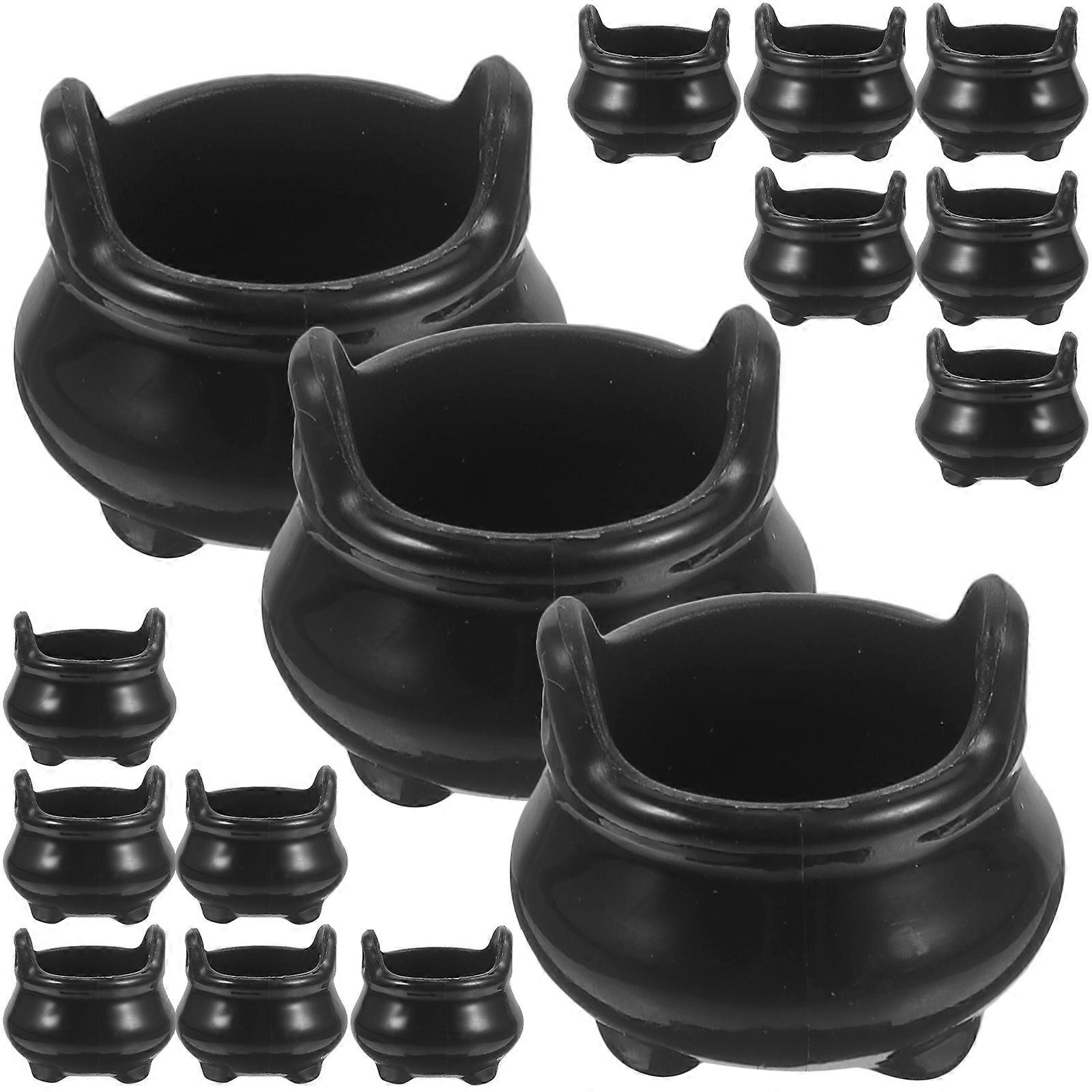 Plastic Cauldron Halloween Pot for Decoration 72Pcs