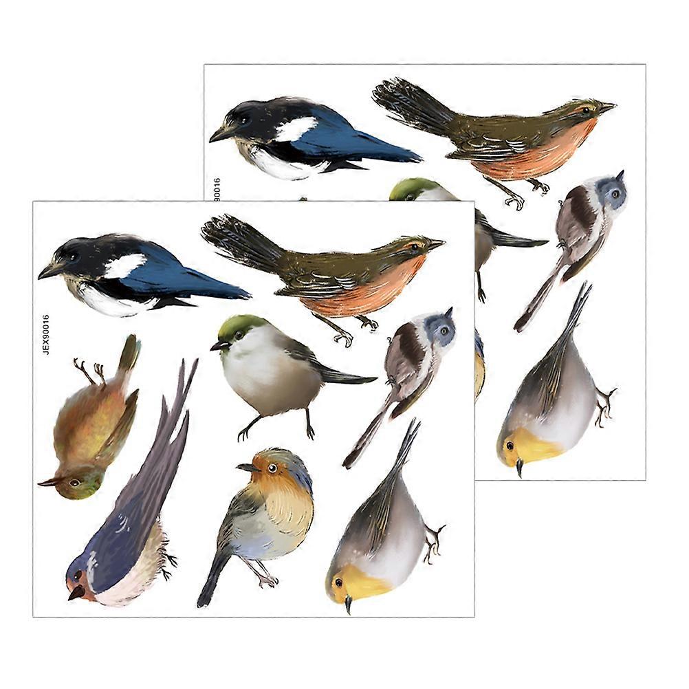 Decorative Bird Strike Prevention Window Cling for 6Sets Bedroom