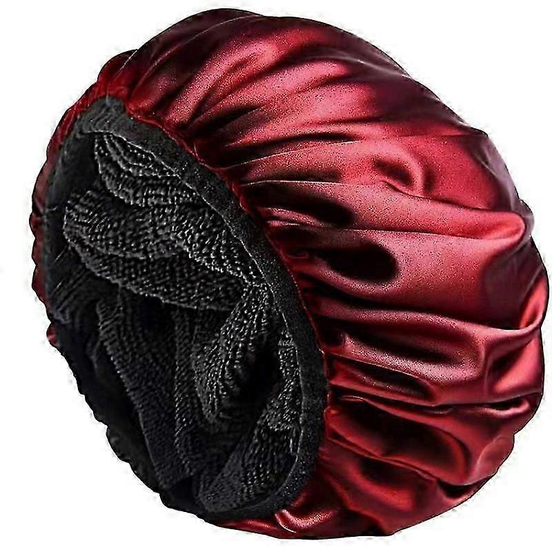 Large Shower Caps. Reusable Shower Cap for Women. Triple Layer Terry Lined Shower Caps for